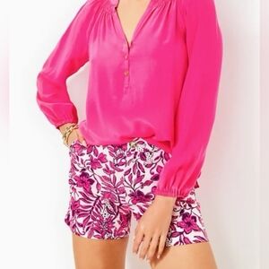 Lilly Pulitzer Pink and Purple Floral Shorts Nwt